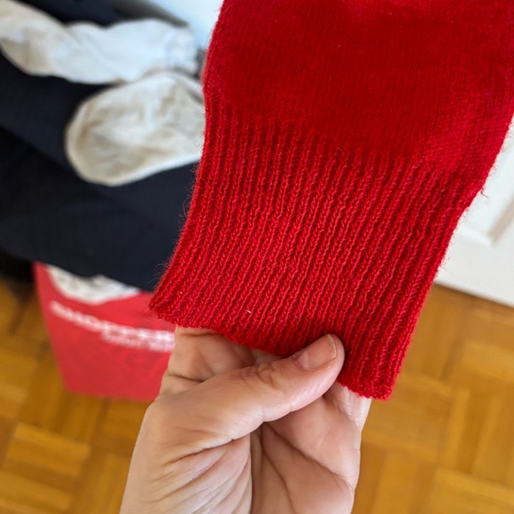 J.Crew red wool alpaca cardigan with silver diamond buttons *accepting offers - Picture 8 of 8